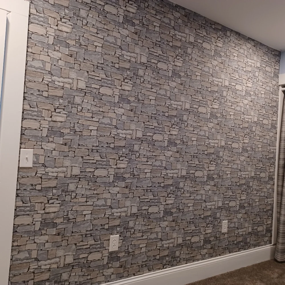 Wallpaper 3D Multiple Shades Of Gray Stacked Stone